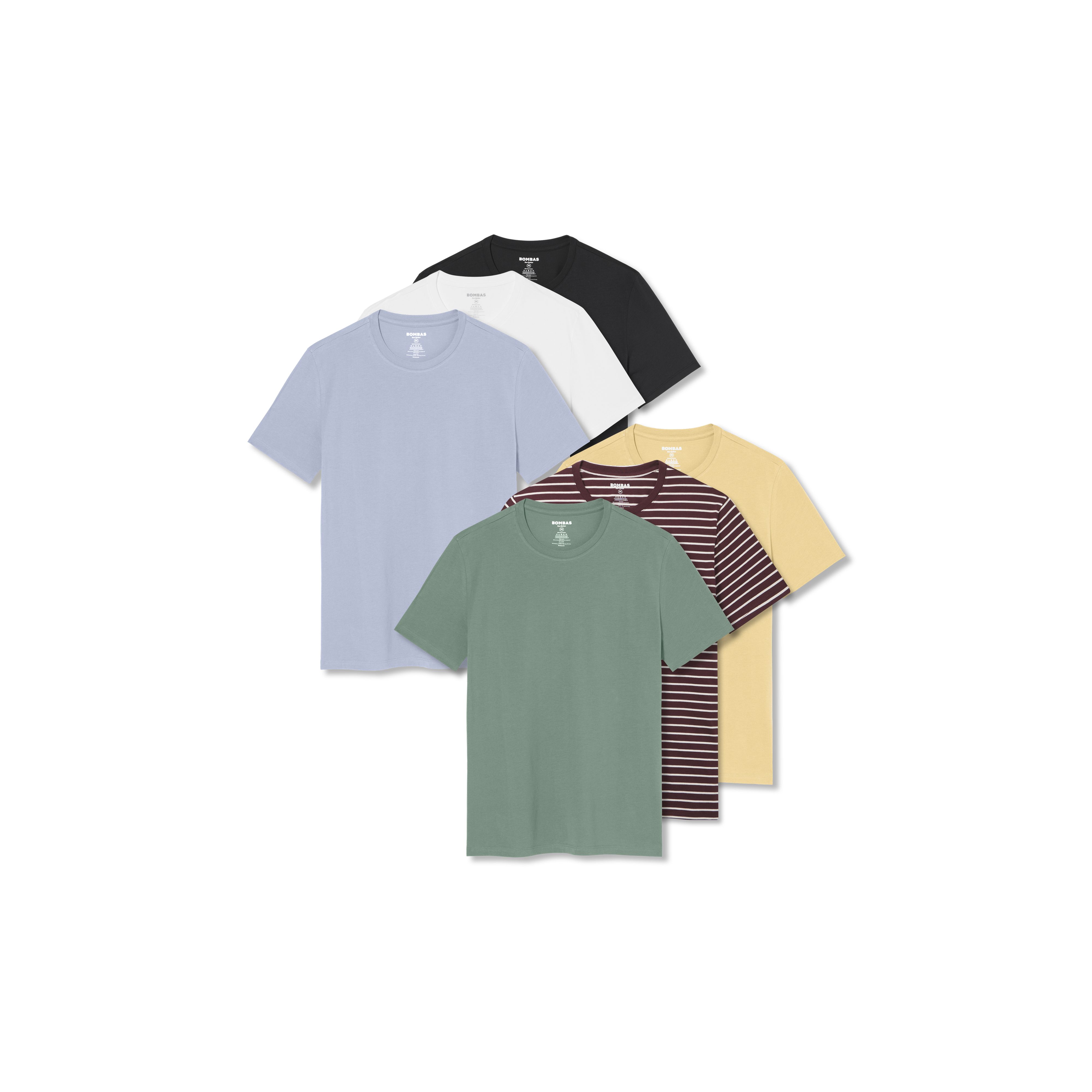 Men's Pima Cotton Crew Neck T-Shirt 6-Pack
